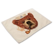 리빙팝 애니멀 초상화 테이블매트, 15, 42 x 32 cm