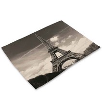 아울리빙 빈티지 에펠탑 식탁매트, A, 42 x 32 cm