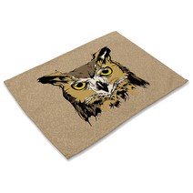 리빙팝 린넨 모던 애니멀 테이블매트, 08, 42 x 32 cm
