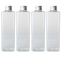 병도매닷컴 DTS350 투명 음료용기 알루미늄 실버캡, 350ml, 4개입