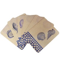 제이슨 SEA SHORE 디저트 매트 6종 세트, 혼합 색상, 29 x 21.6 cm