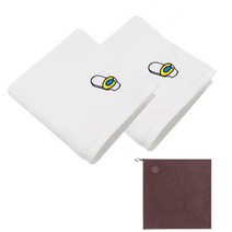 송월타월 캐릭터키즈40 타월 2p + 테리베이커리 고리타월 랜덤 발송, 아이보리, 1세트