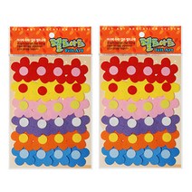 동기오피스 펠트아트 왕꽃 24p x 2세트, 혼합 색상(DF-1058)