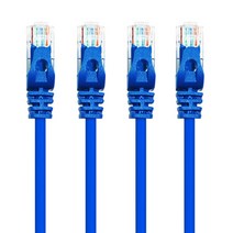 AVIVE 고급형 UTP 1m CAT6 랜선 케이블, BLUE, 4개입
