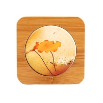 리빙팝 세라믹 전통 대나무 코스터 컵받침, A
