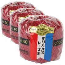 금표 40수 태팅레이스 뜨개실 3p, 121 로즈, 3개