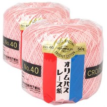 금표 40수 태팅레이스 뜨개실 2p, 102 분홍