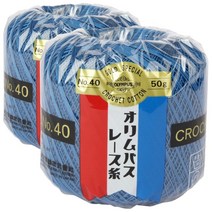 금표 40수 태팅레이스 뜨개실 2p, 366 파랑, 2개