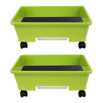 플라팜 베란다 바퀴포함 이동식 텃밭화분 오가닉 20L 2p, 그린