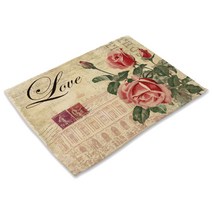 리빙팝 포스트플라워앤트리 테이블매트, 10, 42 x 32 cm