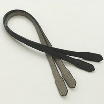 투웨이 가죽 핸들 부자재, 블랙 + 실버, 1세트