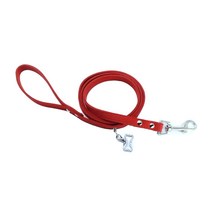 바이셀 반려견 뼈다귀펜던트 + 리드줄 레드, 1세트