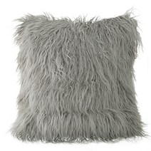 바이지미 러블리 램 fur 쿠션 솜포함, 그레이