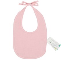 네츄라오가닉 오가닉코튼 머슬린 끈턱받이, 로즈, 1개