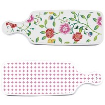 로엠디자인 서빙 도마 보드 2p 원형 패턴 파스텔 핑크 세트, 원형  패턴 파스텔 핑크, 로맨틱 장미, 1세트