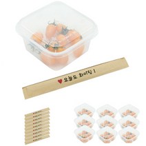 도나앤데코 PP내열 사각용기 일회용 도시락 450ml 10p + 크라프트 대나무 젓가락 오늘도 파이팅 10p, 1세트