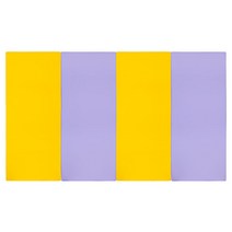 퍼니존 퍼니테라피 옐로우시리즈1 영유아 폴더매트, 옐로우 + 바이올렛