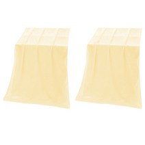 블럭마트 극세사 특대사이즈 비치타월, 옐로우, 2개