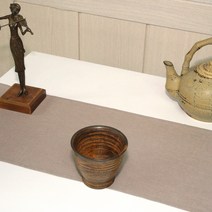 나산데코 마100% 힐링린넨 젠스타일 테이블러너, RN813-05(불리우드), 협탁용(120 x 28 cm)