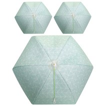 블럭마트 보온보냉 밥상보 격자그린, 3개입