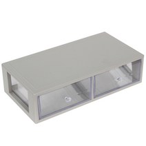 하라코리아 모니터받침대 2칸 서랍 MS-1DS-2DB, 그레이, 1개