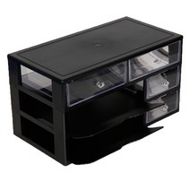 하라코리아 다용도 A4 정리함 3단 4서랍 MB-3DB-2A4-2D, 블랙, 1개