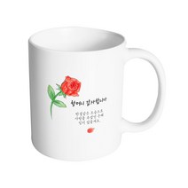 핸드팩토리 브러쉬 로즈 할머니 감사합니다 머그컵 330ml, 내부 화이트, 1개