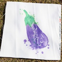 패브릭아트 컷트지 원단 과일친구들 4p, 가지