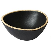 무경 삼각 샐러드 볼, 블랙, 1개