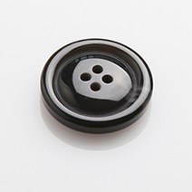HR빅버튼 막시봉유광 단추 23mm, 블랙, 12개입