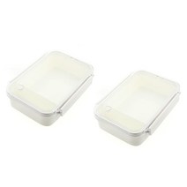 아스벨 런치박스 도시락통 3444 630ml, 화이트, 2개입