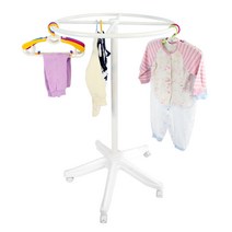 플라팜 원형 스탠드 옷걸이, 화이트, 1개