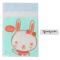 황씨네도시락 접착 야미봉투 토끼 30p + 캘리 감사합니다 스티커 화이트 30p, 1세트