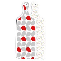 로엠디자인 양면 디자인 서빙보드 도마 파스텔밤하늘, 레드그레이낙옆, 1개
