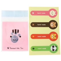 황씨네도시락 접착 애니멀 봉투 고양이 50p + 애니멀 롤리팝 스티커 50p, 1세트