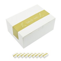 도나앤데코 원터치 도시락상자 화이트 대 10p + 레몬띠지 10p, 1세트