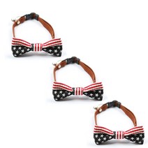 펫나인 반려동물 나비넥타이 목걸이, USA스타, 3개입