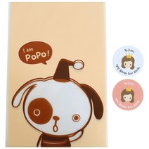 황씨네도시락 비접착 야미봉투 강아지 50p + 스티커 뉴 왕관걸 50p, 1세트