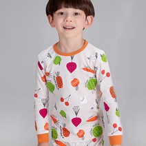 보누맘 아동용 야채놀이 9부 30수 후라이스 상하의 내의 세트