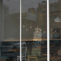 디자인수풀 윈도우 고급 투명필름 시트지 피사의 사탑, 혼합 색상