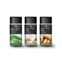 그대로말린 조미료 3종 선물세트 청양고추 22g + 마늘 40g + 생강 24g, 1세트