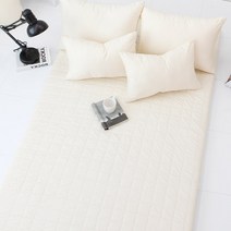 보몽드 순면 솔리드 스퀘어 누빔 요커버, 아이보리