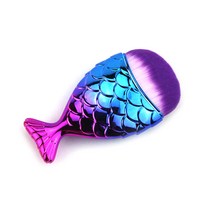 DM 알럽뷰 피쉬테일 메이크업 브러쉬, 블루 + 퍼플, 1개