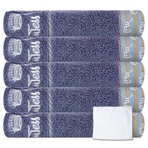 송월타월 프레비스 타월 파랑 5p + 호텔핸드 타월, 혼합 색상, 1세트