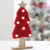행복한마을 진주전구 울 트리 크리스마스 데코소품, 레드
