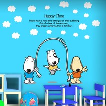 뭉키월드 Kids DIY 포인트스티커 아지 줄넘기를 해요, 혼합 색상