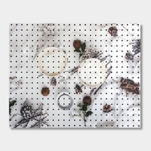 앤비커머스 인테리어타공판 화이트식탁, 1개, White