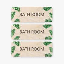 모두의팩토리 트로피컬 미니 직사각 도어사인 3p, 18 BATH ROOM