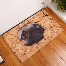 슈퍼식스 빼꼼 귀여운 퍼그 시리즈 물 흡수 바닥 매트 패드, 07