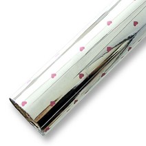 미니하트 비닐 증착 포장지 대 53cm x 17m, 핑크, 1개